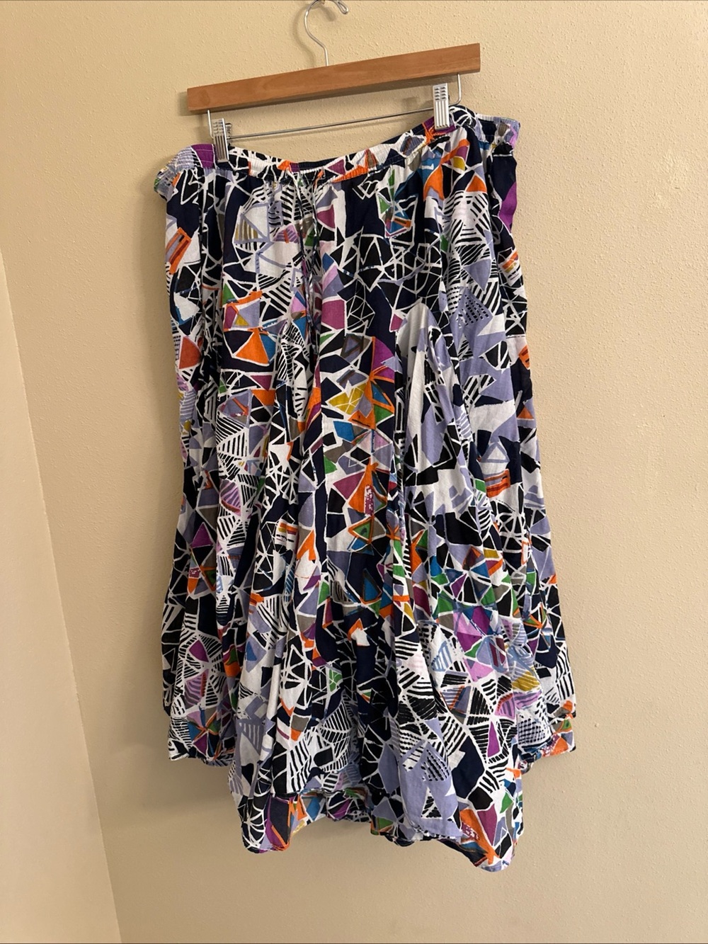 Grace Elements Plus Size Skirt 3X Elastic Artsy Resortwear Summer Flowing Comfy